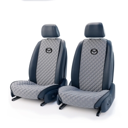 Комплект передних серых накидок с вышивкой 